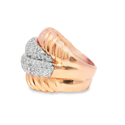 2.13CT Diamond Ring 14k Rose Gold