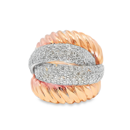 2.13CT Diamond Ring 14k Rose Gold