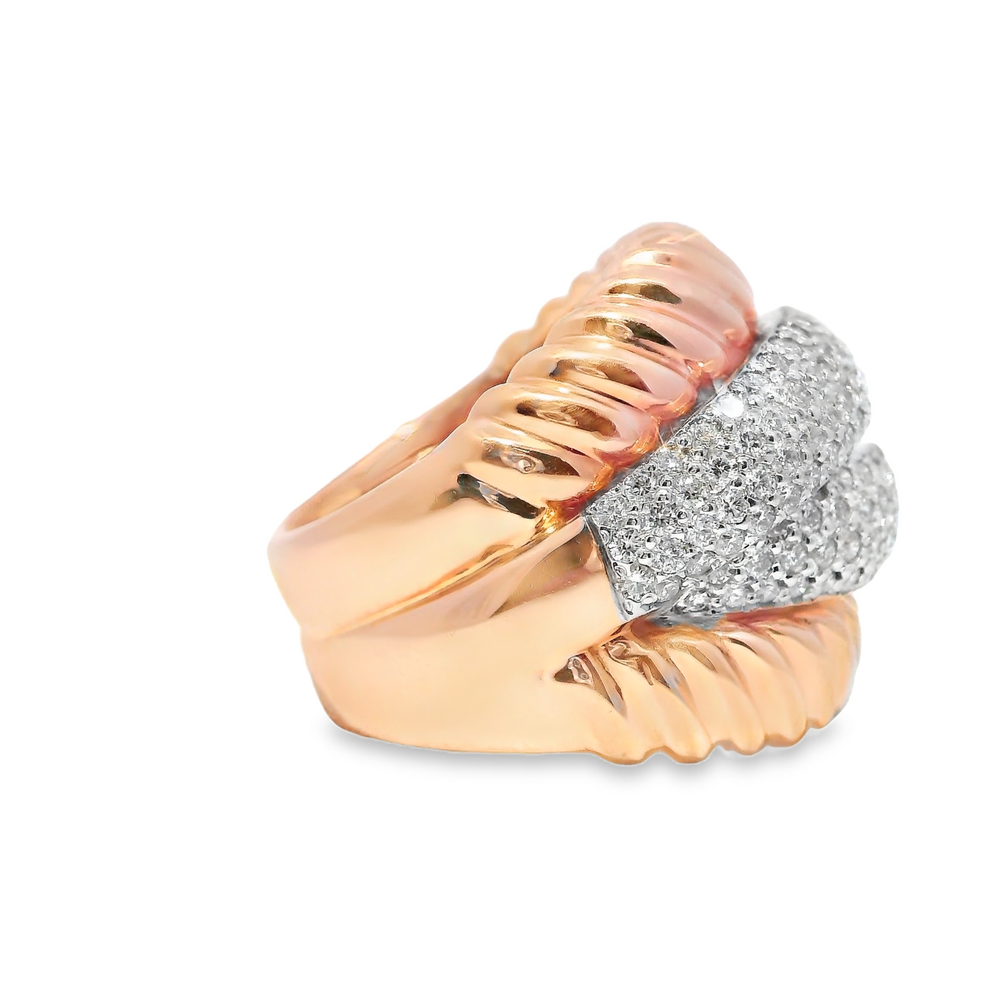 2.13CT Diamond Ring 14k Rose Gold