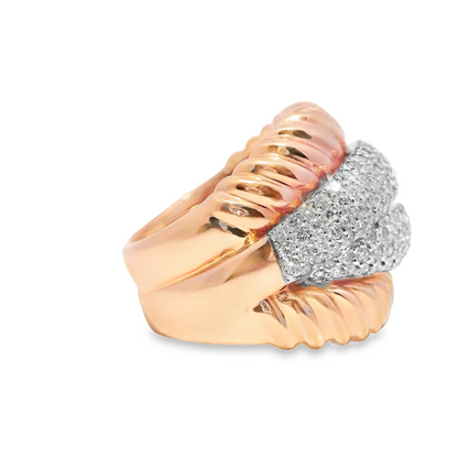 2.13CT Diamond Ring 14k Rose Gold