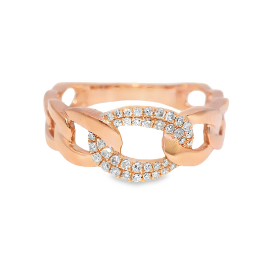 0.15CT Diamond Ring 14k Rose Gold