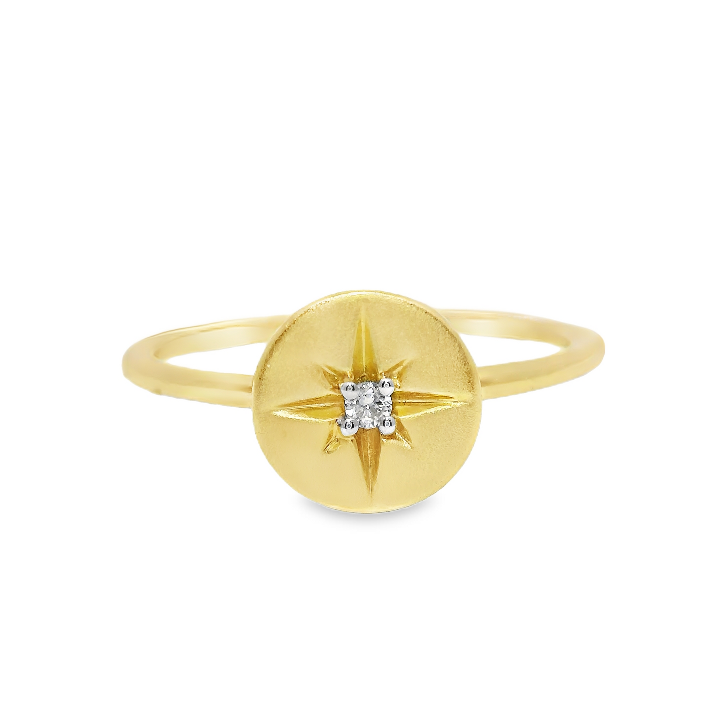 0.02CT Diamond Ring 14k Yellow Gold
