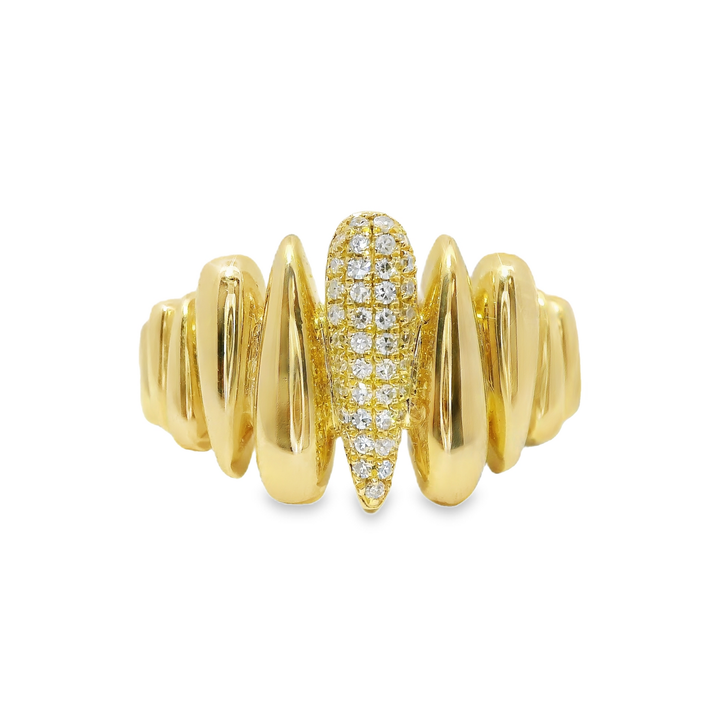 0.12CT Diamond Ring 14k Yellow Gold