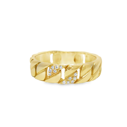 0.04CT Diamond Ring 14k Yellow Gold