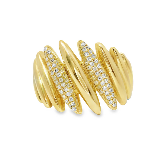 0.22CT Diamond Ring 14k Yellow Gold