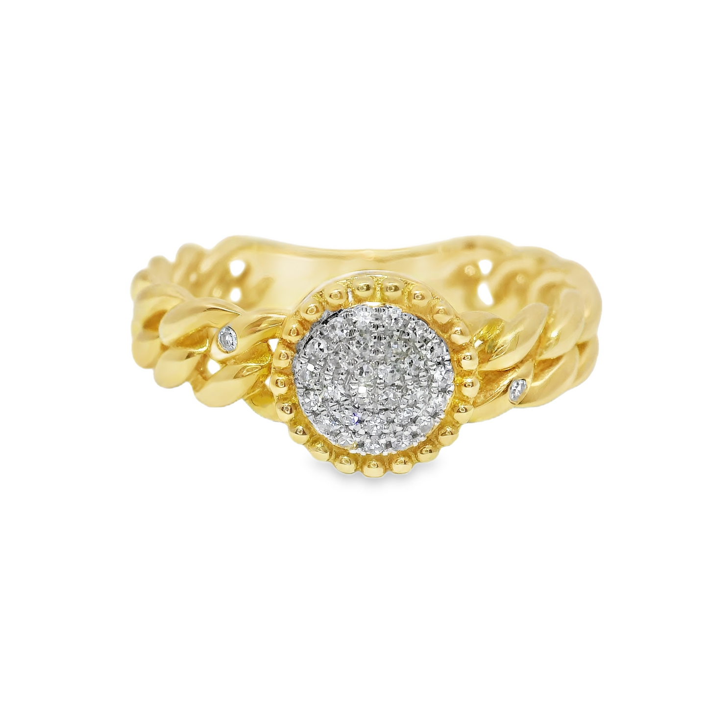 0.08CT Diamond Ring 14k Yellow Gold