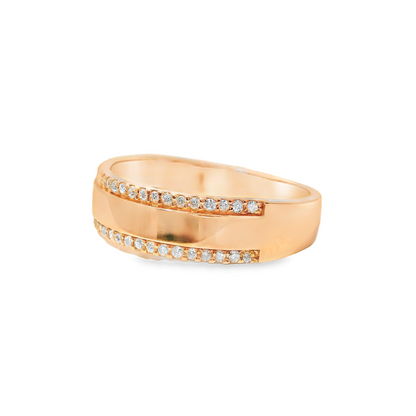 0.20ct Diamond Ring 18k Rose Gold