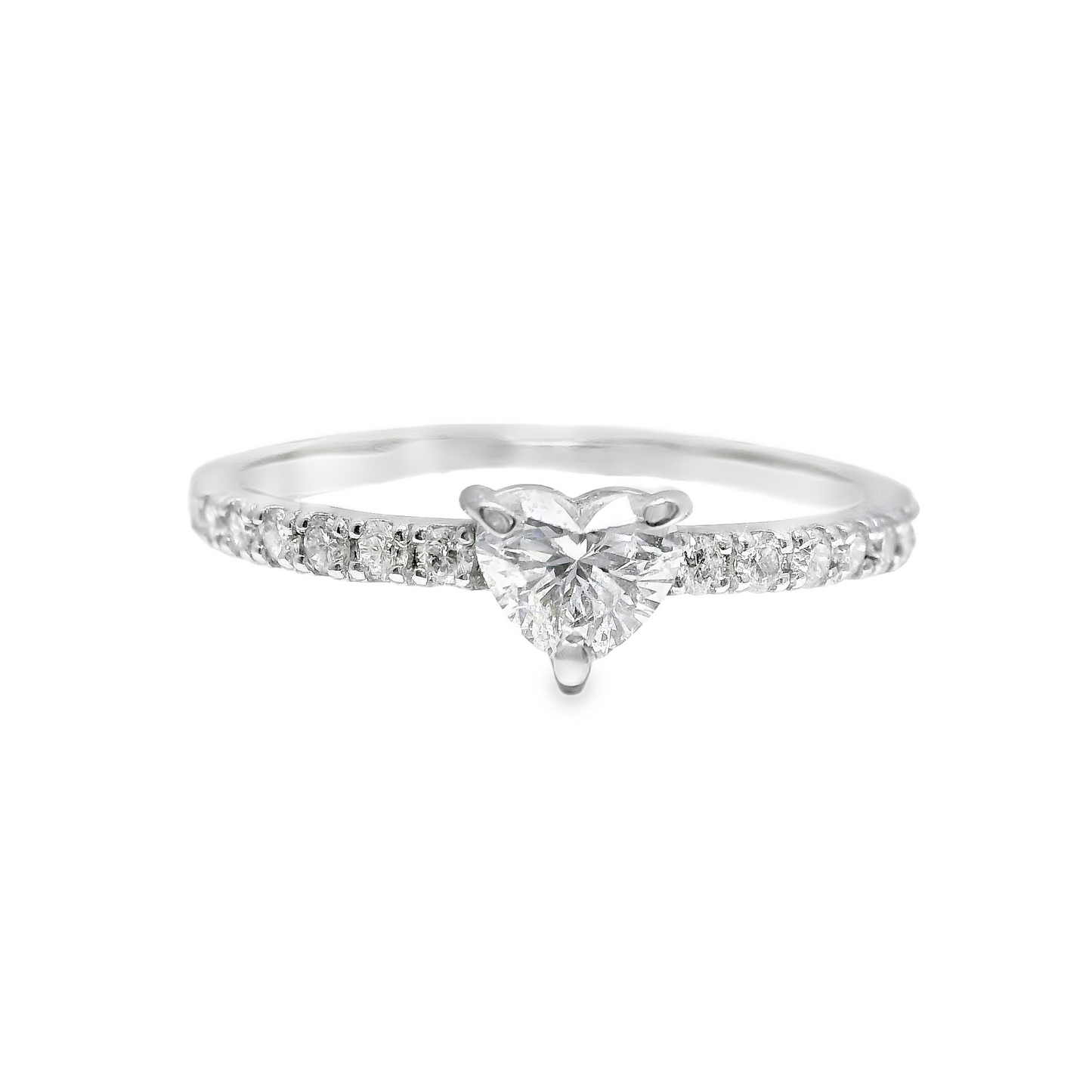 0.51CT Diamond Ring 18K White Gold