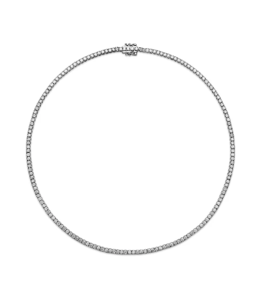 4.15CT Diamond Necklace 14k White Gold
