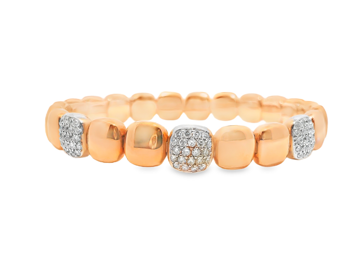 0.91Ct Diamond Bangle 18k Rose Gold