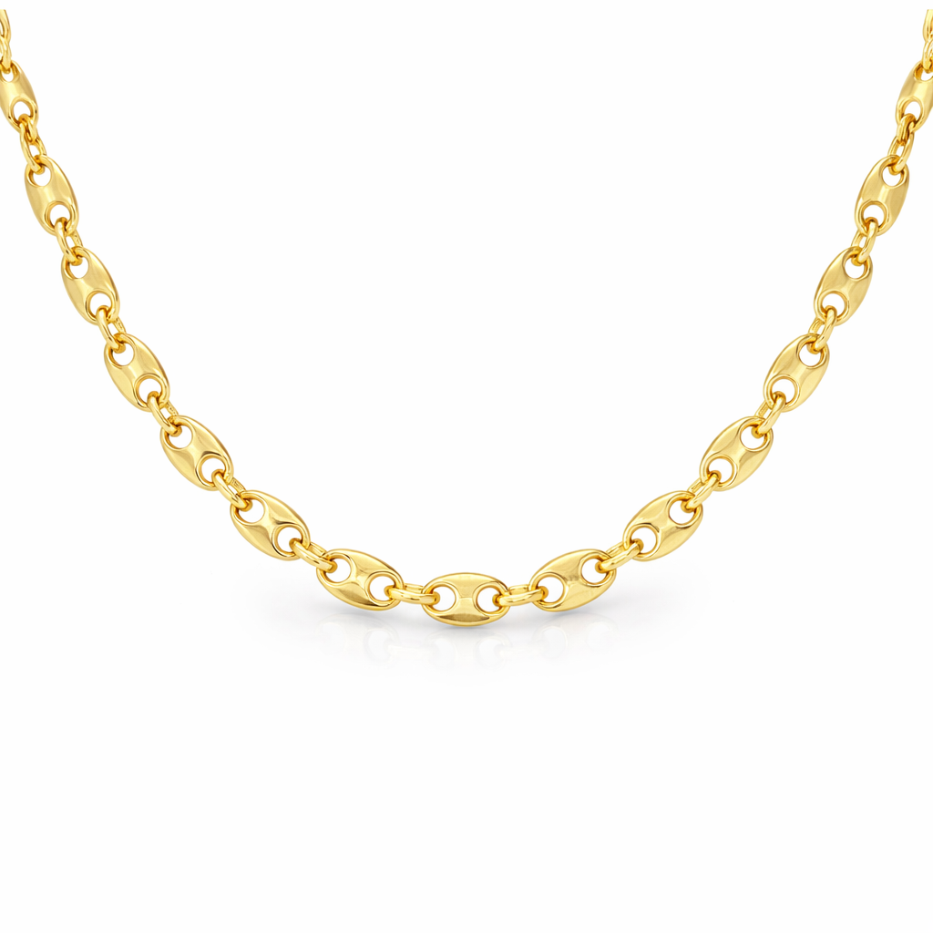 Plain Link 14k Yellow Gold Necklace