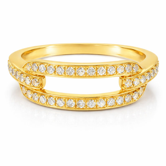 0.28CT Diamond Ring with Turquoise 14k Yellow Gold