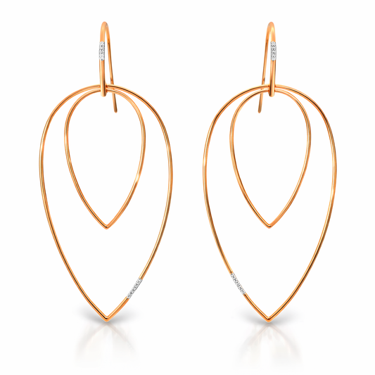 0.05CT Diamond Earring 14k Rose Gold