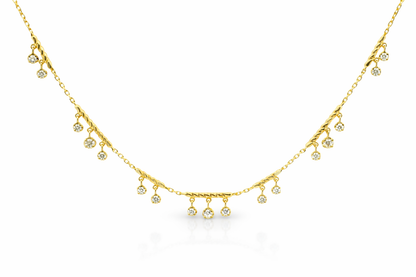 0.58CT Diamond Pendant 14k Yellow Gold