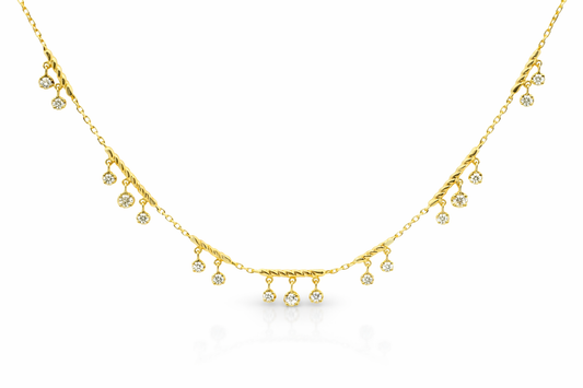 0.58CT Diamond Pendant 14k Yellow Gold