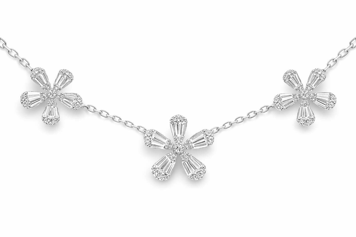 2.31CT Diamond Necklace 18k White Gold