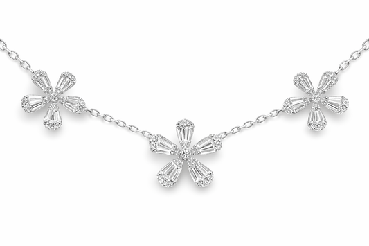 2.31CT Diamond Necklace 18k White Gold