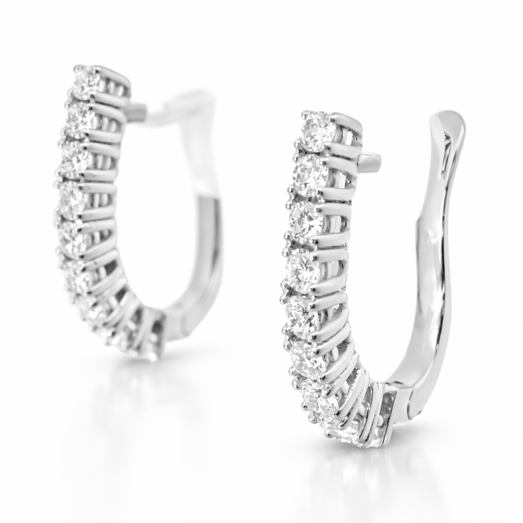 0.53CT Diamond 14k White Gold Earring
