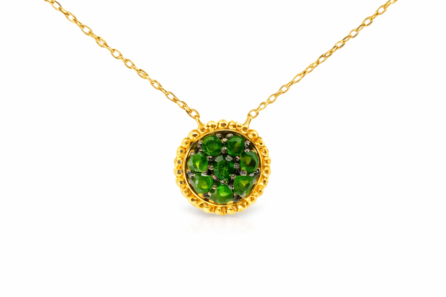 0.72CT Tsavorite 14k Yellow Gold Pendant