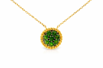 0.72CT Tsavorite 14k Yellow Gold Pendant