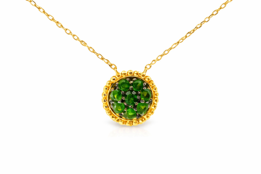 0.72CT Tsavorite 14k Yellow Gold Pendant