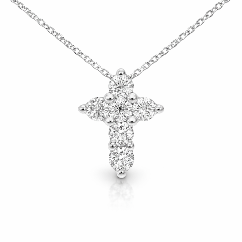 1.21CT Diamond Cross 14k Gold