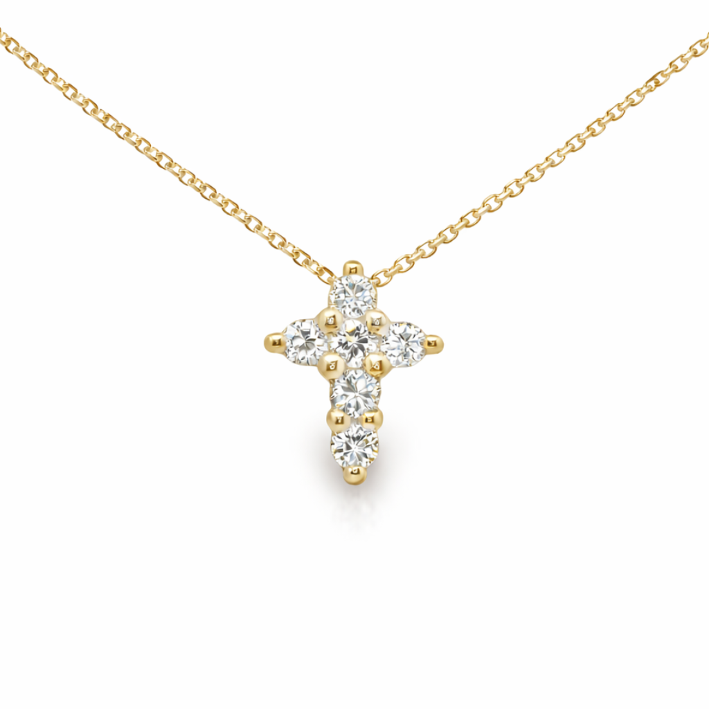 0.80CT Diamond Cross 14k Gold