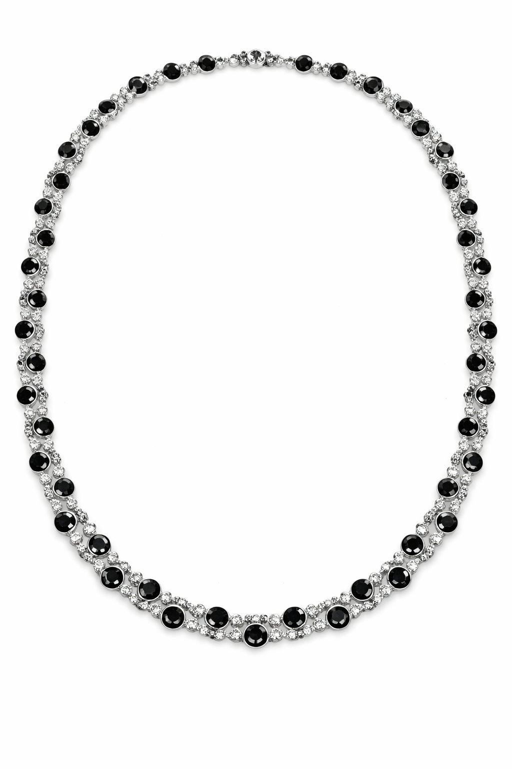 10.32CT Black Diamond Necklace 14k White Gold