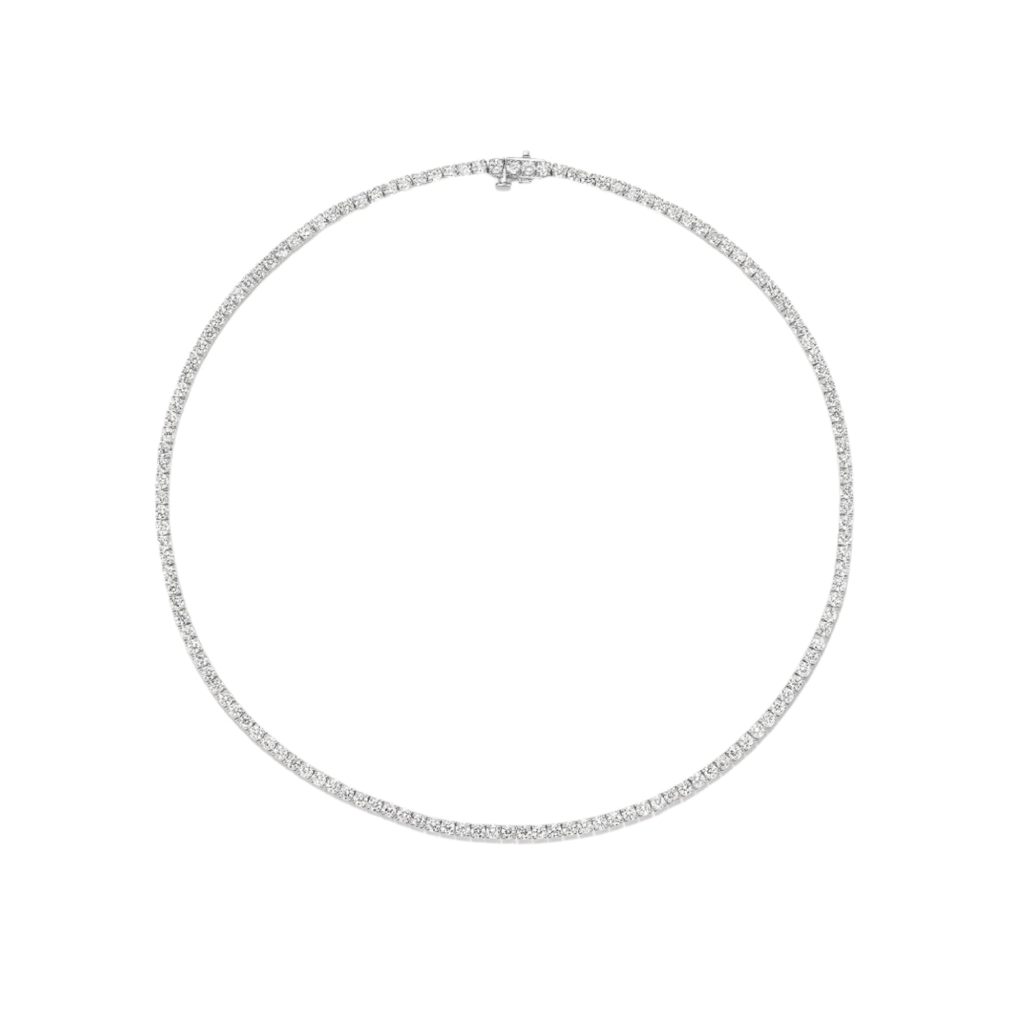 10.37CT Lab Diamond Necklace 14k White Gold