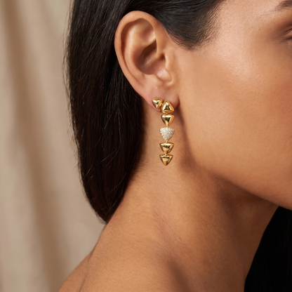 0.98CT Diamond Earrings 14k Yellow Gold