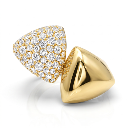 1CT Triangle Diamond Ring 14k Yellow Gold