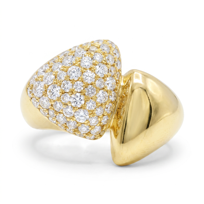 1CT Triangle Diamond Ring 14k Yellow Gold