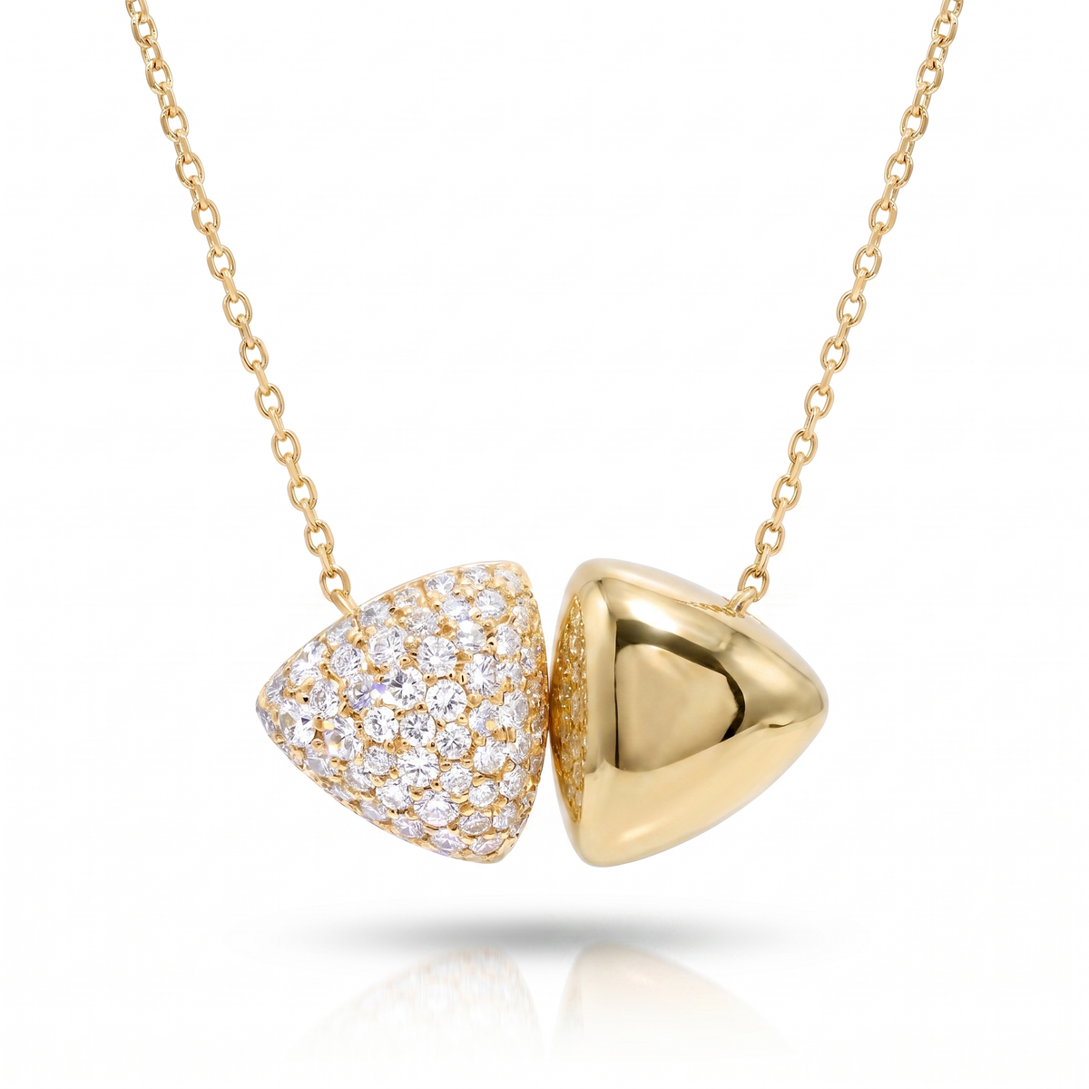 1CT Diamond Pendant 14k Yellow Gold