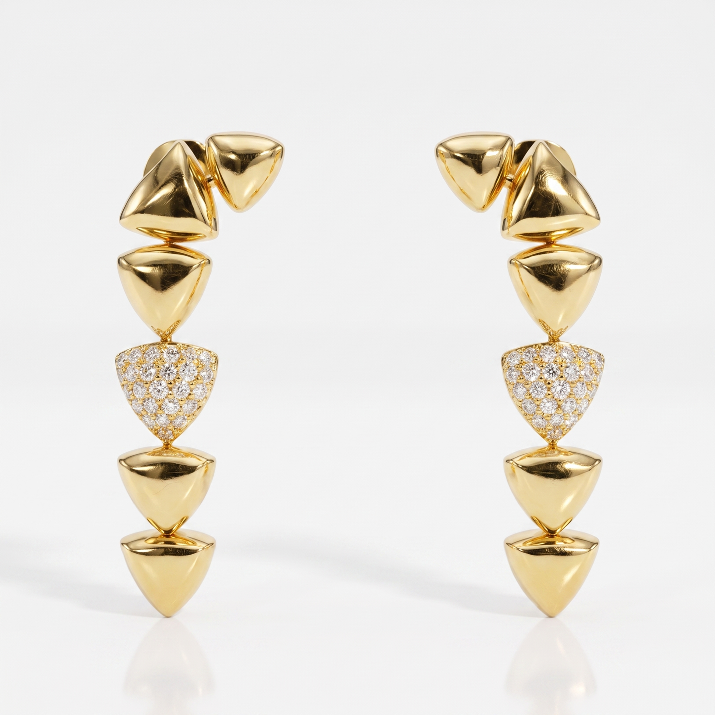 0.98CT Diamond Earrings 14k Yellow Gold