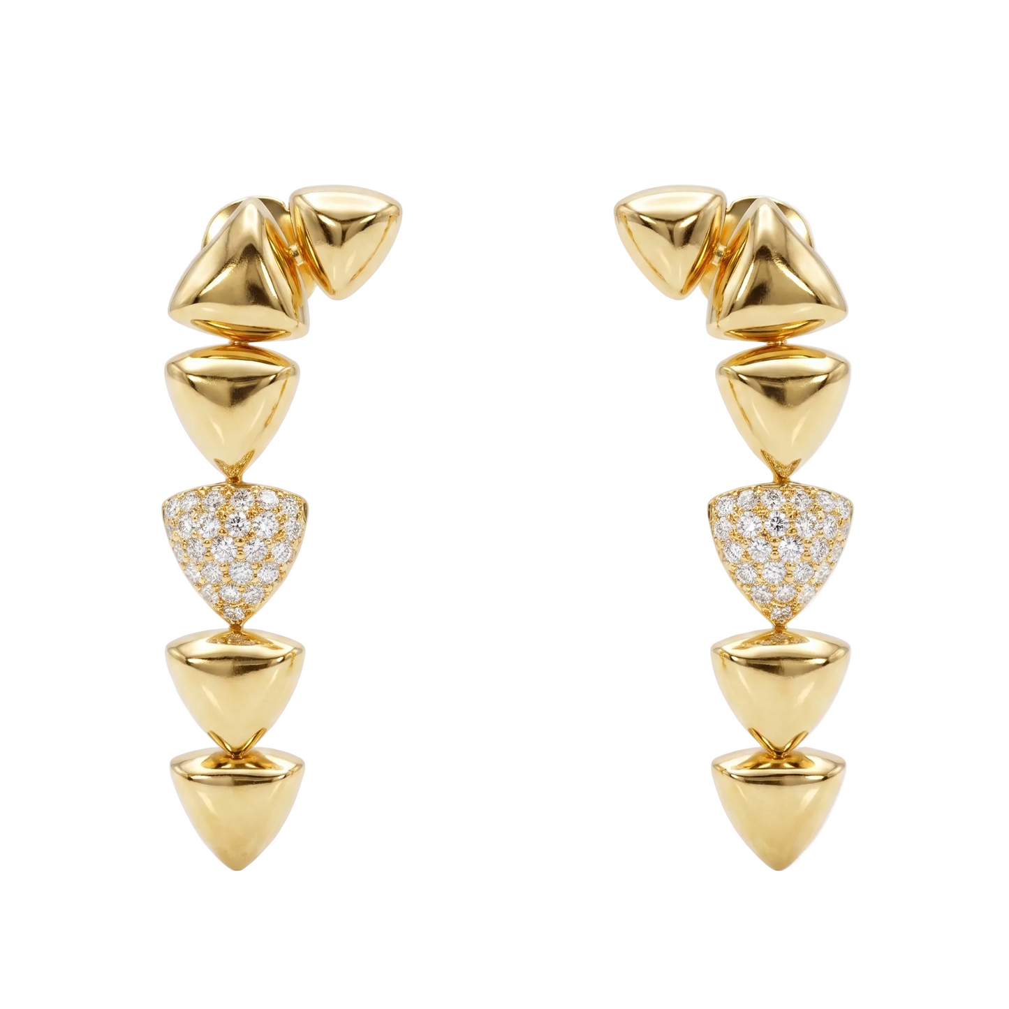 0.98CT Diamond Earrings 14k Yellow Gold