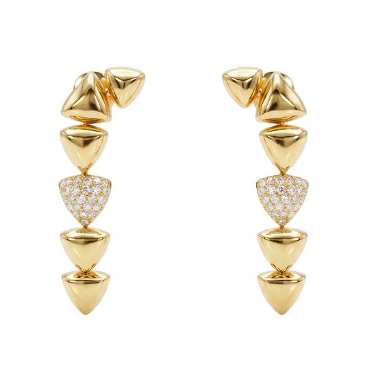 0.98CT Diamond Earrings 14k Yellow Gold