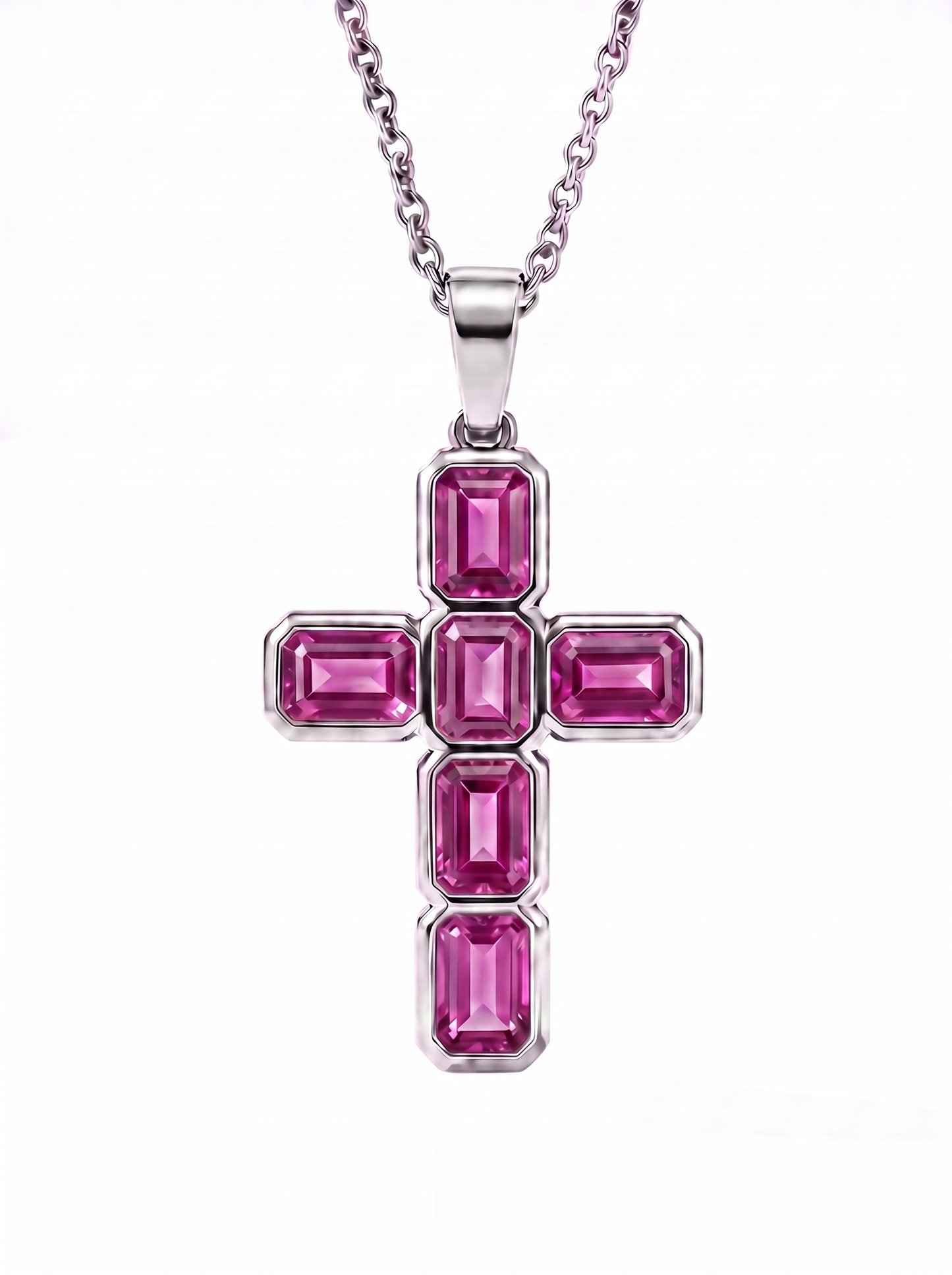 Pink Argent Silver Cross