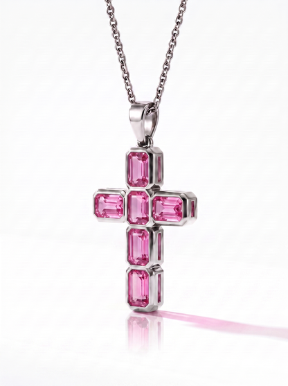 Pink Argent Silver Cross