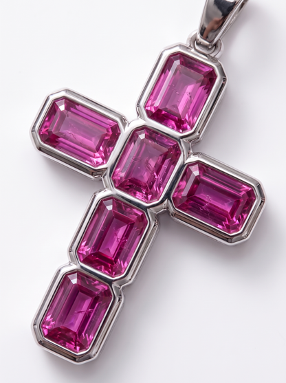 Pink Argent Silver Cross