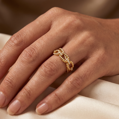 0.27CT Diamond Ring 14k Yellow Gold