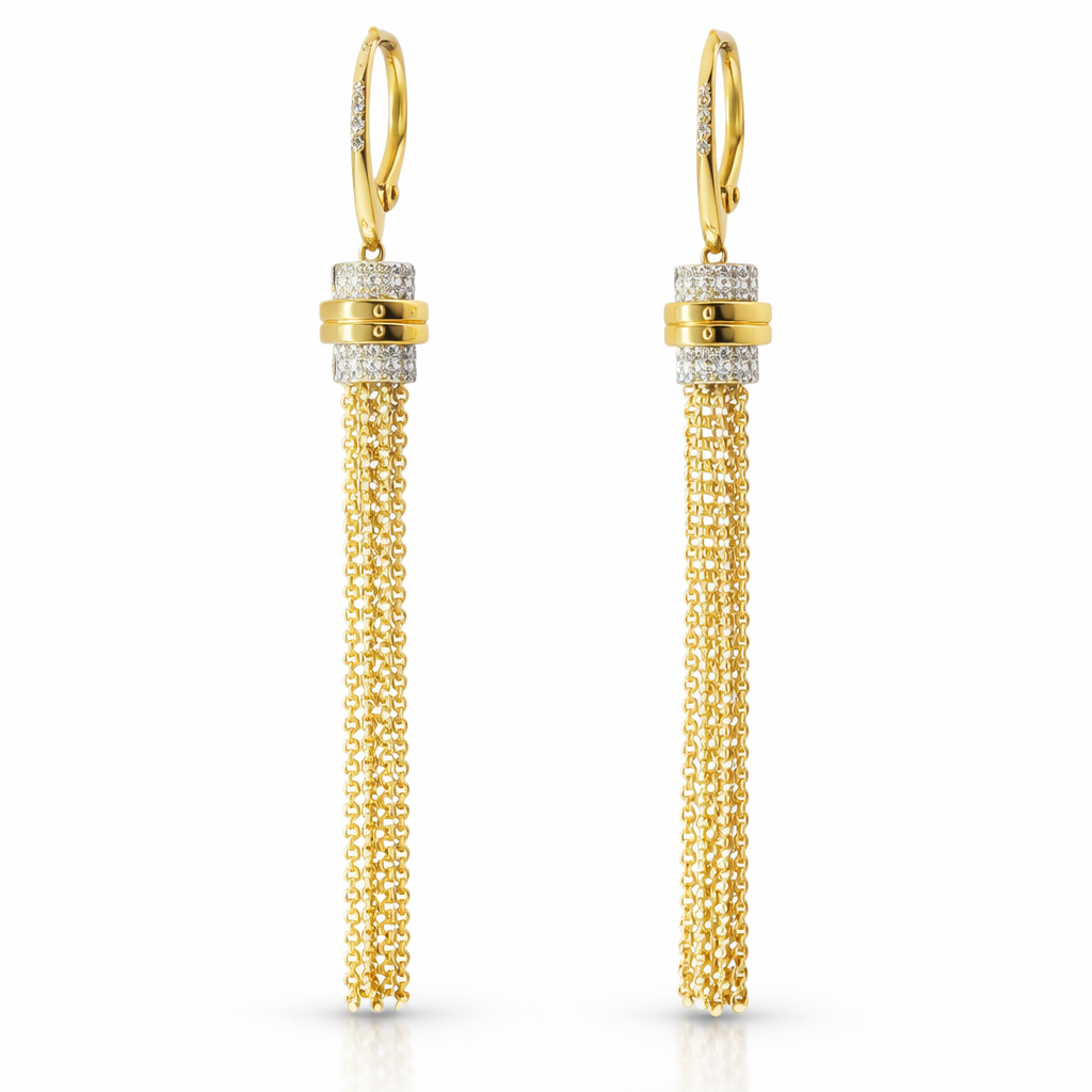 0.19CT Diamond 14K Gold Earring
