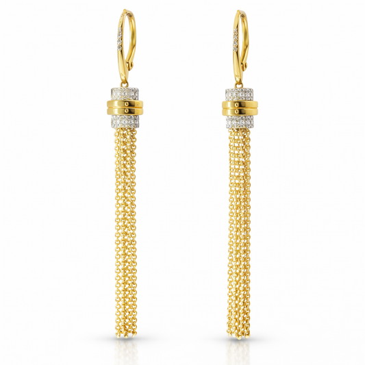 0.19CT Diamond 14K Gold Earring