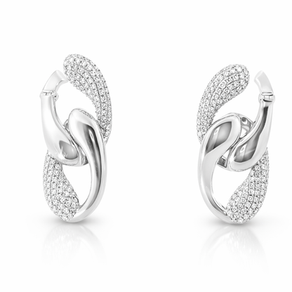 0.69CT Diamond Earring 14k White Gold