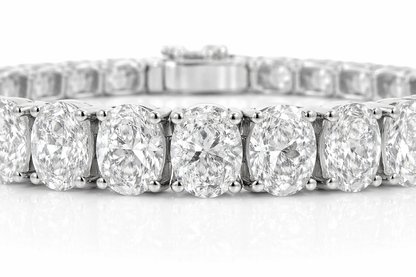 24.60CT Lab Diamond Bracelet 14k White Gold