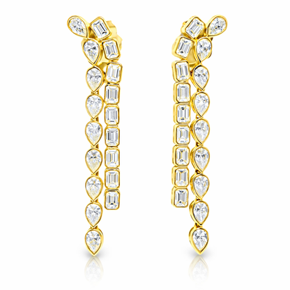 5.15CT Diamond Fashion Earring 18k Yellow Gold
