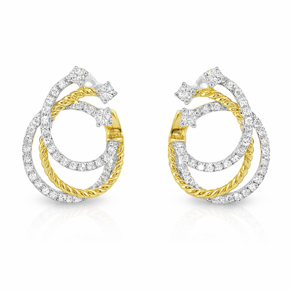 0.39CT Diamond 14k Yellow Gold Earring