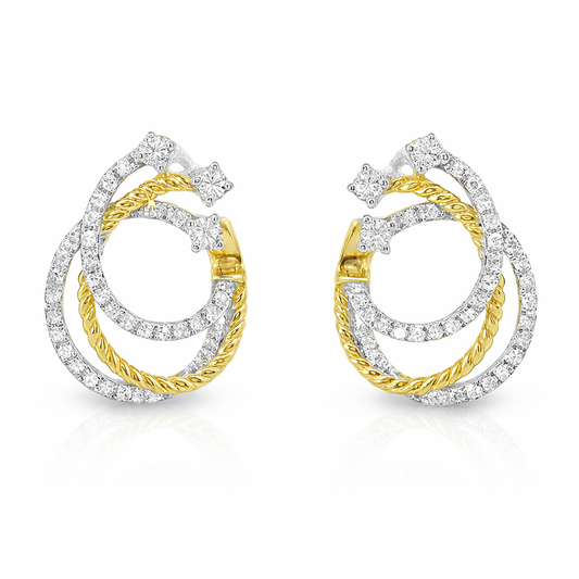 0.39CT Diamond 14k Yellow Gold Earring