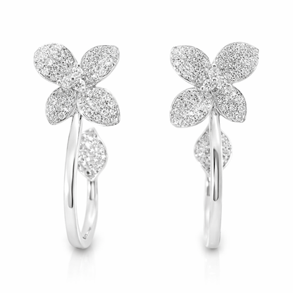 0.67CT Diamond  14k White Gold Earring
