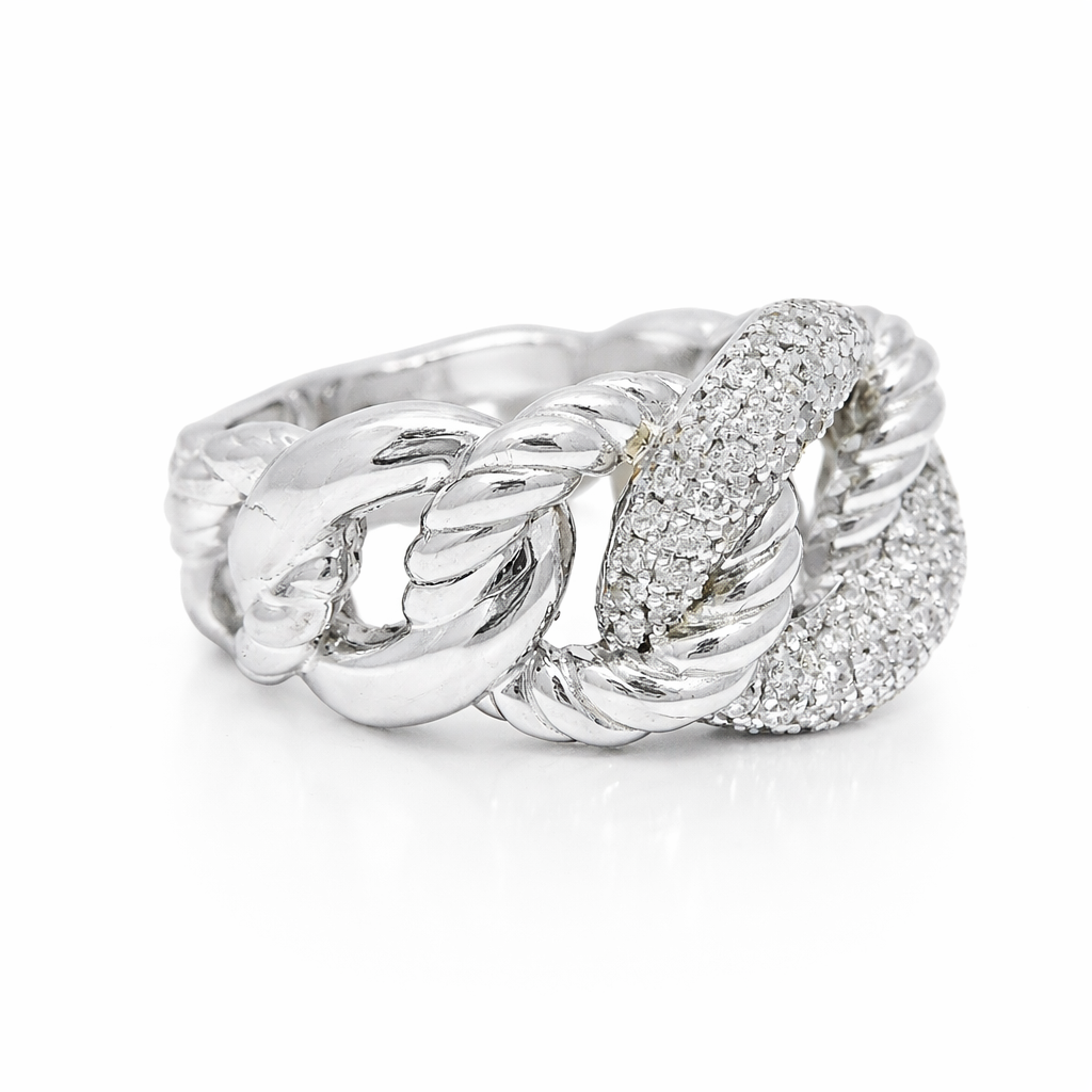 0.62CT Diamond Ring 14K White Gold