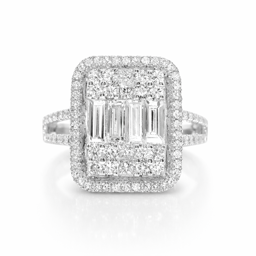 1.06CT Diamond Ring 18k White Gold